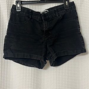 Noisy May black denim shorts size UK L